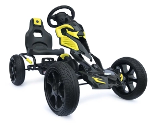 Go-kart Velká šlapací motokára Scout 5-12 let EVA kola žlutá